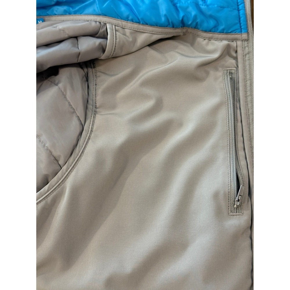 AT&T Sales Blue Gray Colorblock Puffer‎ Jacket Size Medium - Picture 3 of 9